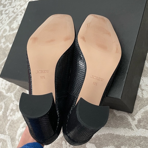 $228 msrp new in box J. Crew Maisie mary Jane in snake embossed leather 10.5 - Picture 4 of 5
